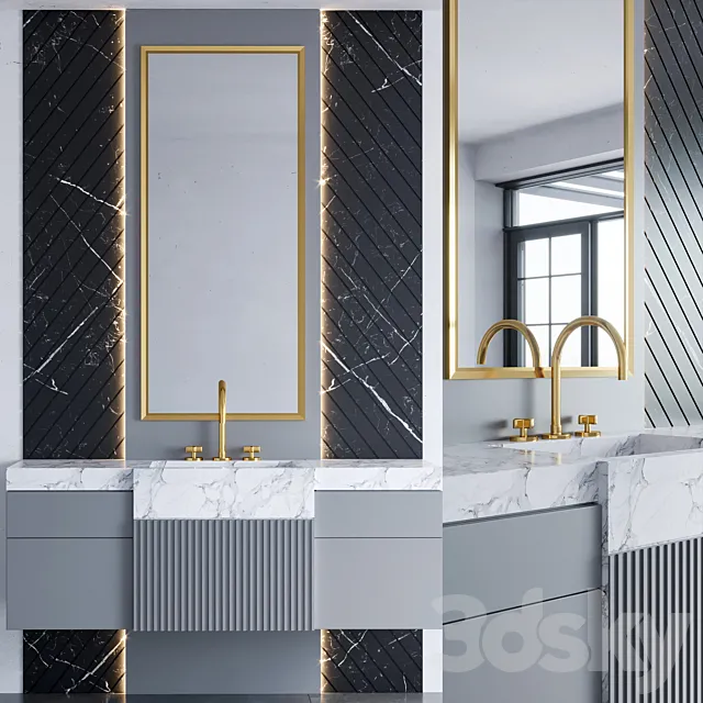 bathroom furniture 10 3ds Max