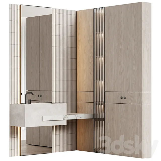 Bathroom furniture 19 modular in a modern minimalist style 3dsMax Model