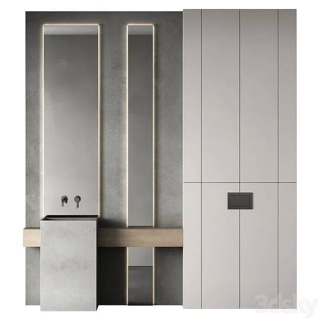 Bathroom furniture 57 (modern style) 3dsMax Model