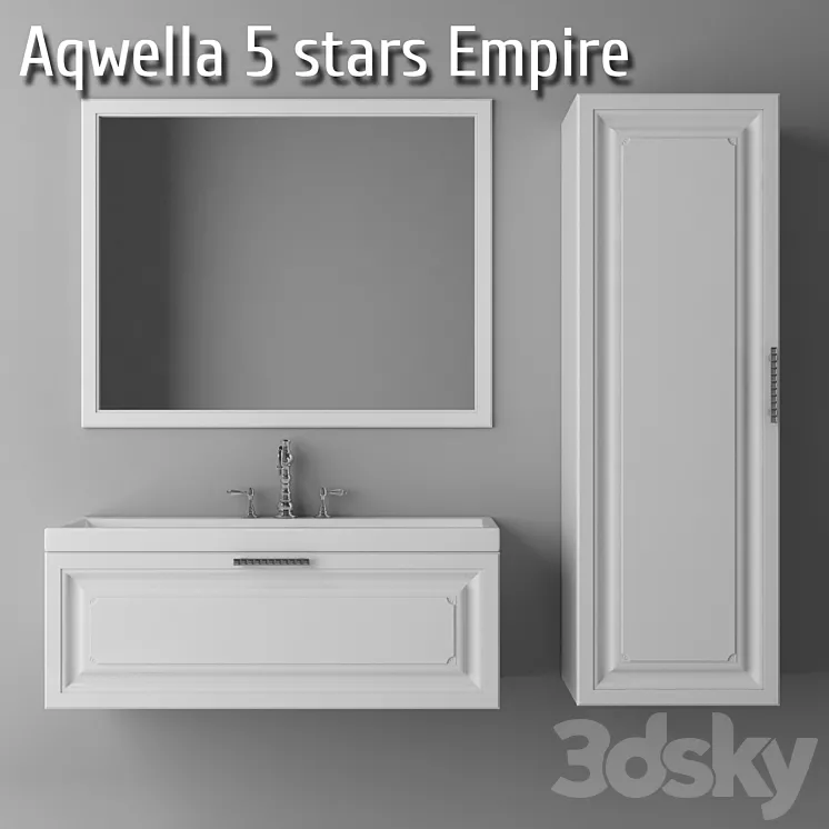 Bathroom furniture Aqwella 5 stars Empire 3DS Max