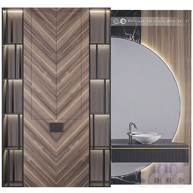 Bathroom furniture Bath Set 21 3dsMax Model