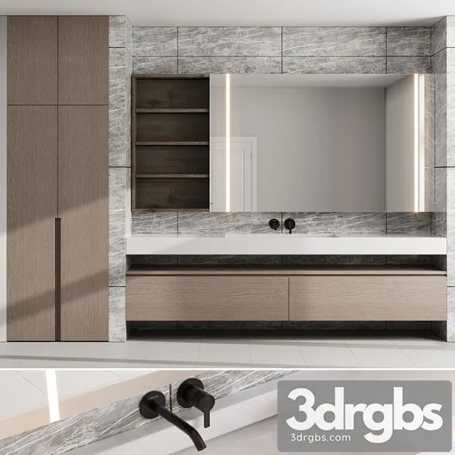 Bathroom Furniture by Inbani Faucet Set 31 3dsmax Download