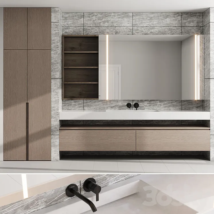 Bathroom furniture by inbani faucet set 31 3DS Max Model