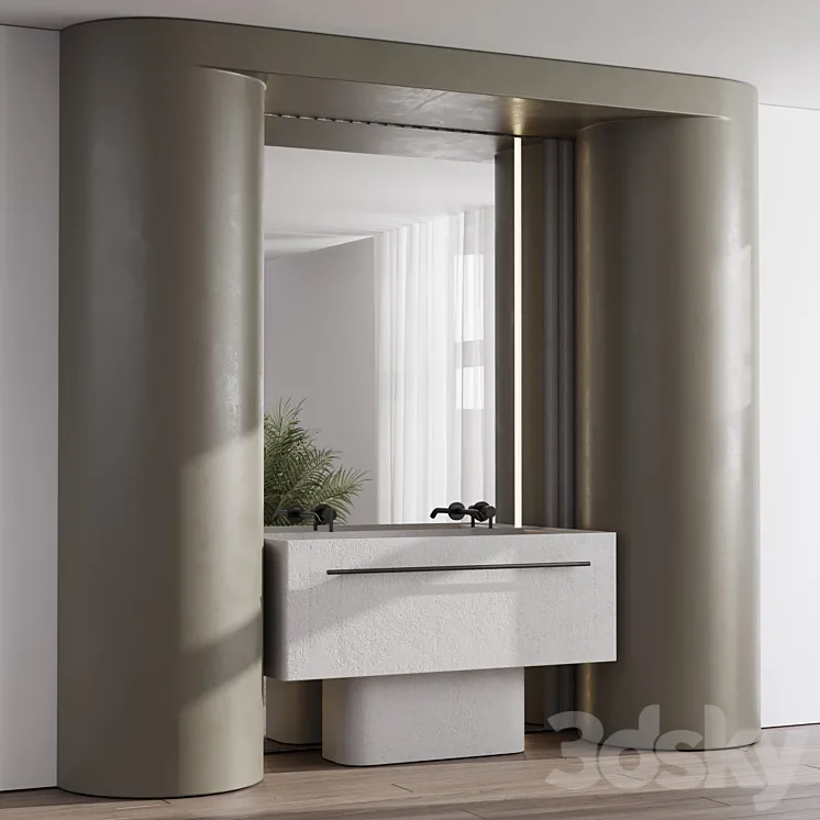 Bathroom furniture by inbani faucet set 60 3DS Max Model