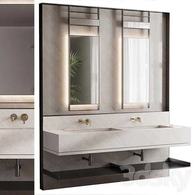 Bathroom furniture by inbani faucet set 62 3ds Max