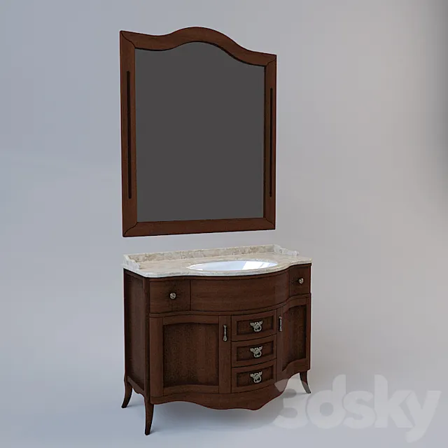 Bathroom Furniture Cezares Rubino ciliegio anticato 3ds Max