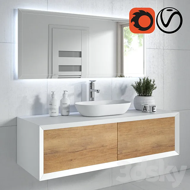 Bathroom furniture FURORE 3DS Max Model