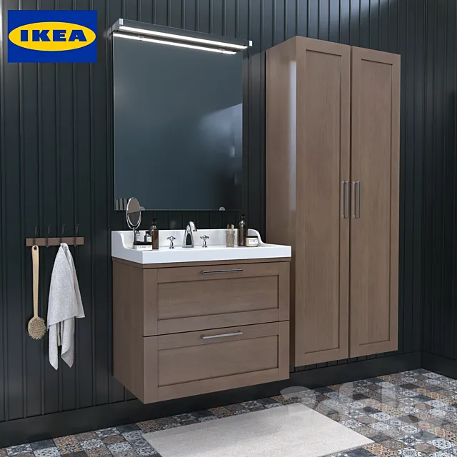 Bathroom furniture IKEA room 3DS Max Model