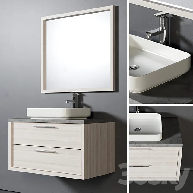 Bathroom Furniture Indiana 90cm 3ds Max