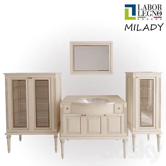 Bathroom furniture Labor legno Milady 3DSMax File