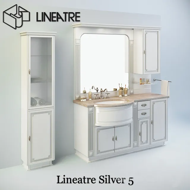 Bathroom furniture Lineatre Silver 5 3DSMax File