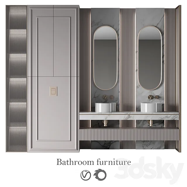 Bathroom furniture No. 30 3DS Max Model