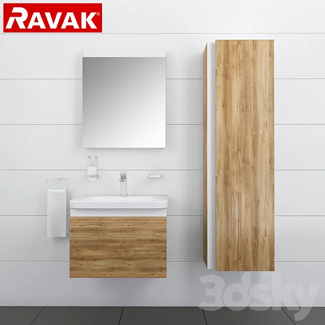 Bathroom furniture RAVAK | 10 3DS Max Model