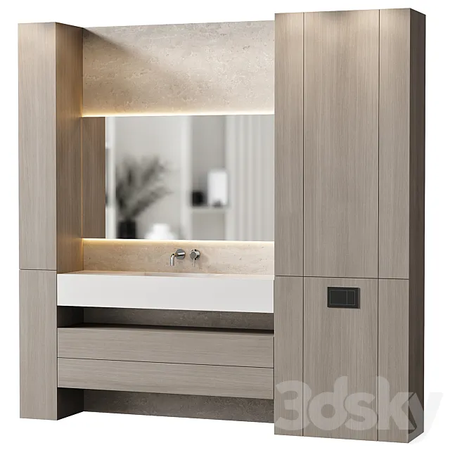 Bathroom furniture set 07 3dsMax Model