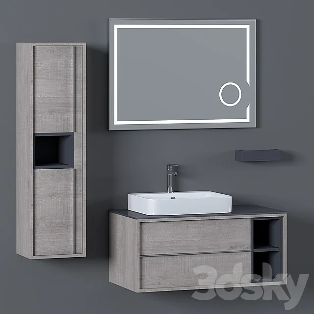 Bathroom Furniture Set -22 | Elantra 100 3DS Max Model