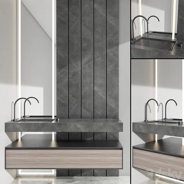 bathroom furniture set 90 3dsMax Model