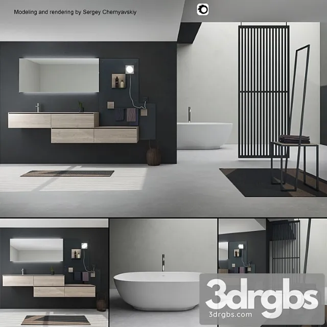 Bathroom Furniture Set Arcom Escape 3dsmax Download