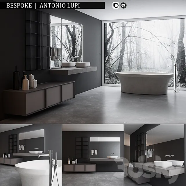 Bathroom furniture set Bespoke 3DS Max Model