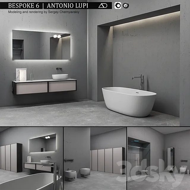 Bathroom furniture set Bespoke 6 3DS Max Model