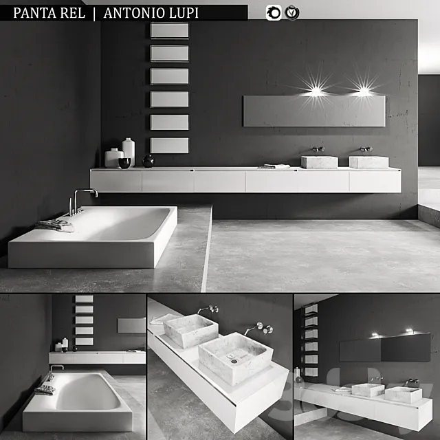 Bathroom furniture set Panta Rel 3ds Max