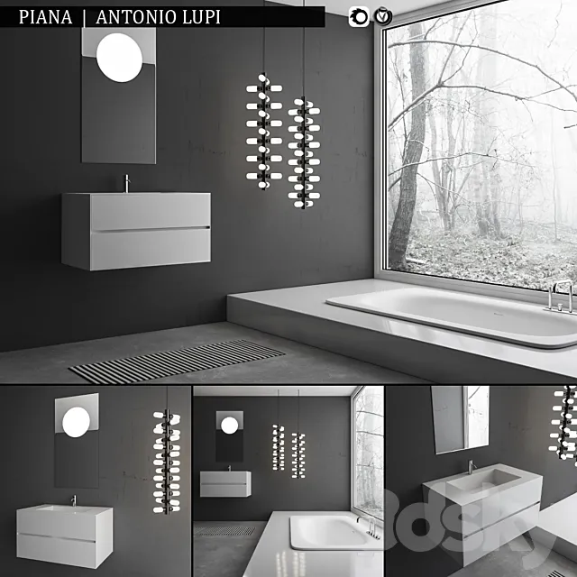 Bathroom furniture set Piana 3ds Max