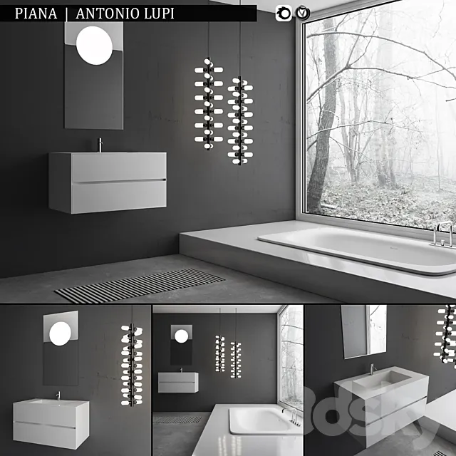 Bathroom furniture set Piana 3dsMax Model