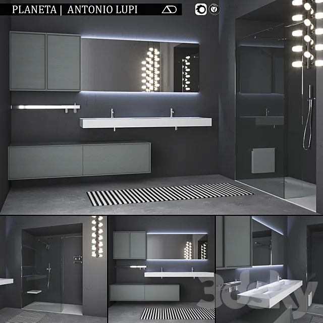 Bathroom furniture set Planeta 3DS Max Model