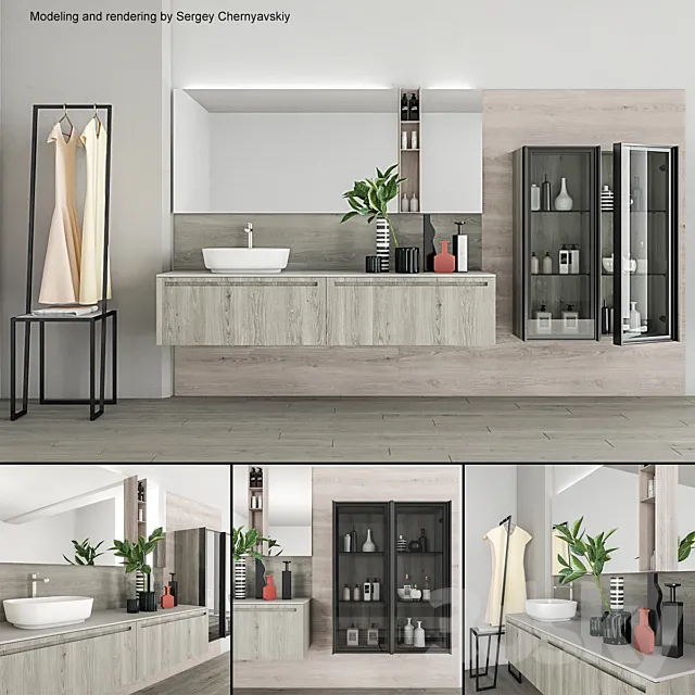 Bathroom furniture set Rush 3ds Max