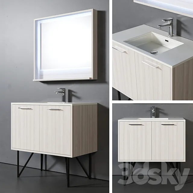 Bathroom Furniture Tulum90cm 3ds Max