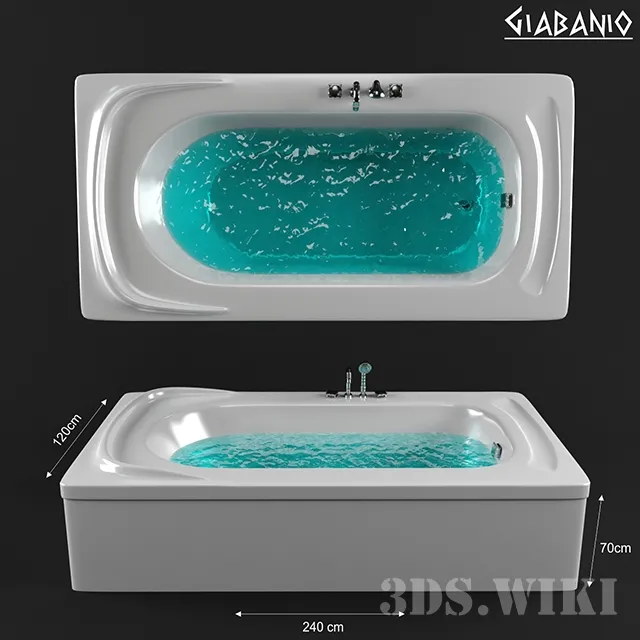 bathroom – GIABANIO bathtub and VRISI mixer 3ds Max
