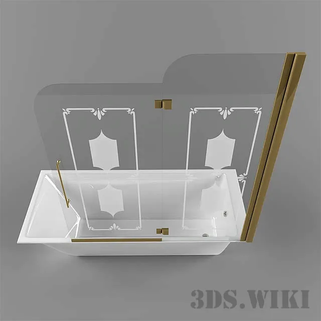 bathroom – Glass partition Euro Legno 3ds Max