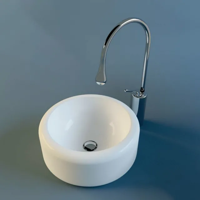 bathroom – Goccia washbasin 3ds Max