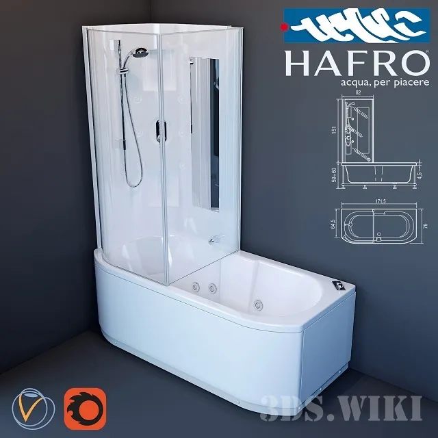 bathroom – Hafro Duo Box Bathtub 3ds Max