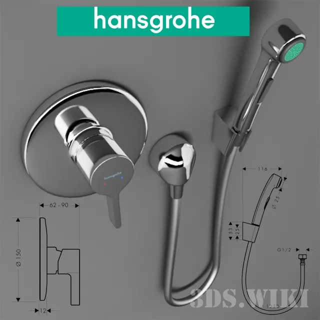 bathroom – Hansgrohe bathroom faucets 3ds Max