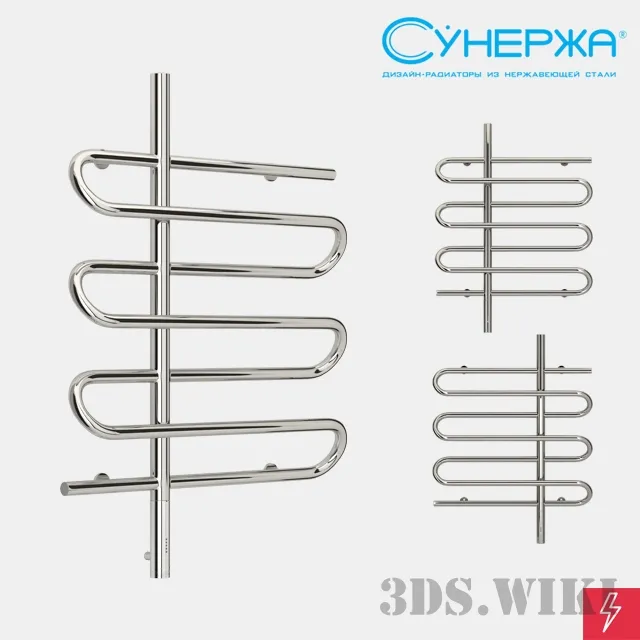 bathroom – Heated towel rail Sunerzha Epatage 3ds Max