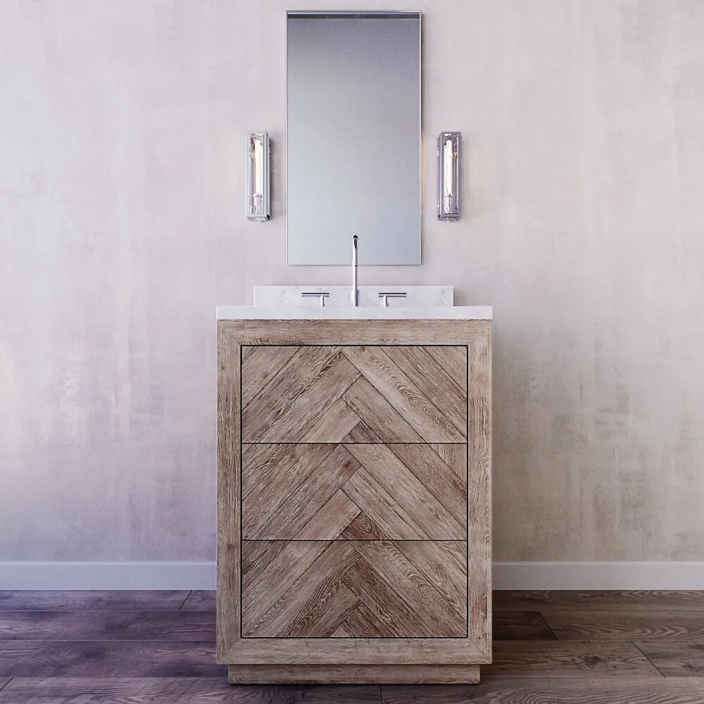 bathroom – Herrinbone Powder Vanity washbasin 06 3ds Max