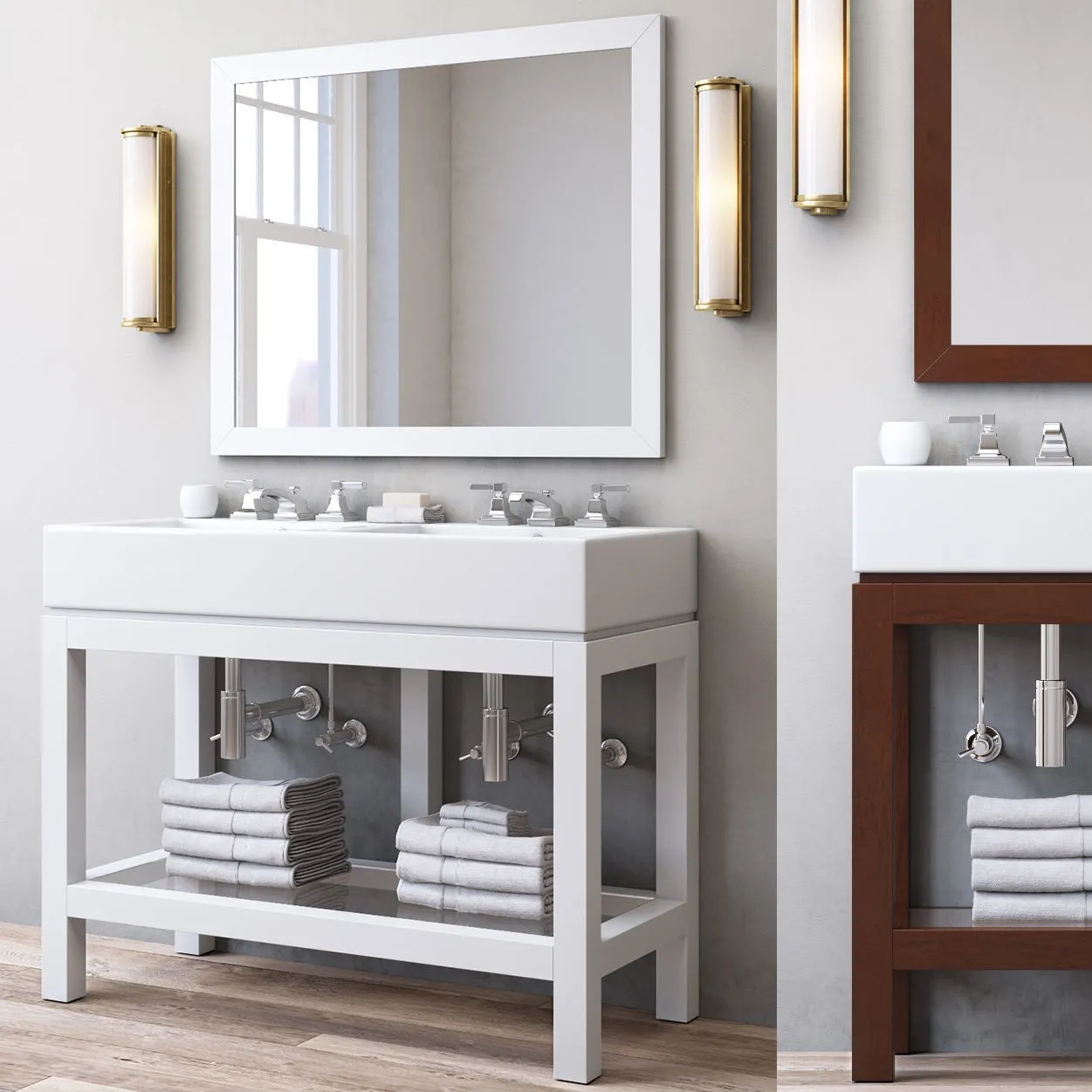 bathroom – Hutton double console washstand 3ds Max