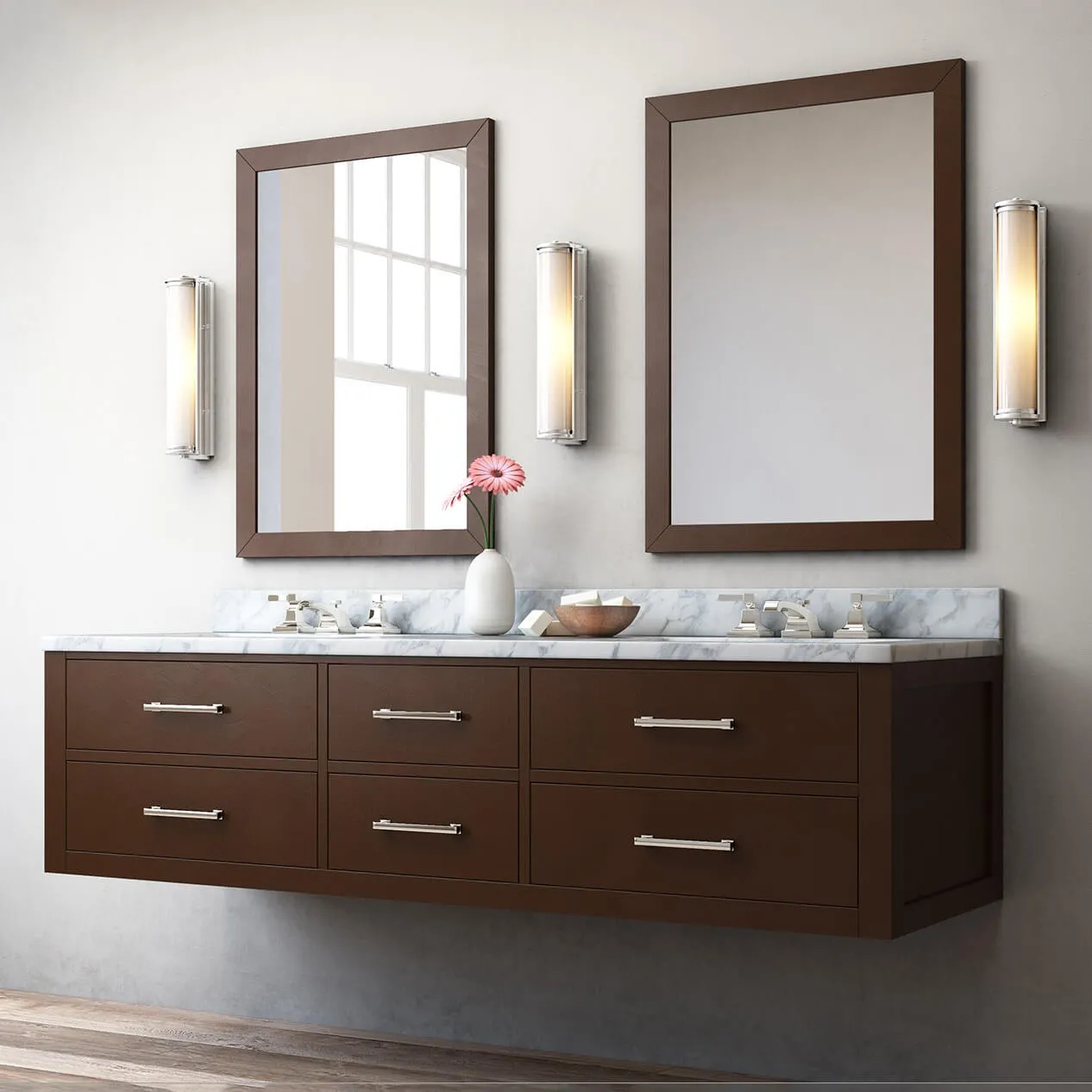bathroom – Hutton double floating vanity 3ds Max