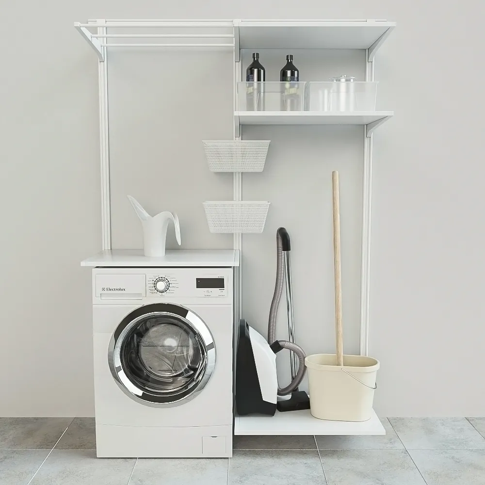 bathroom – IKEA Wall rail  shelves  dryer Algot 3ds Max