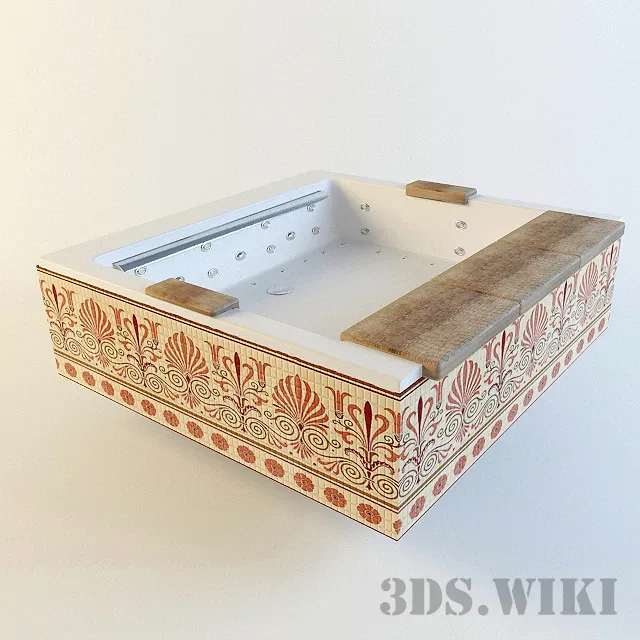 bathroom – Jacuzzi in ethnic style 3ds Max