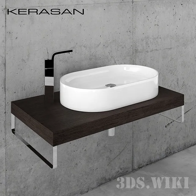 bathroom – Kerasan washbasin 3ds Max