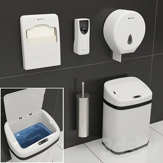 Bathroom Kit: Ksitex Cabin Decor 3DSMax File