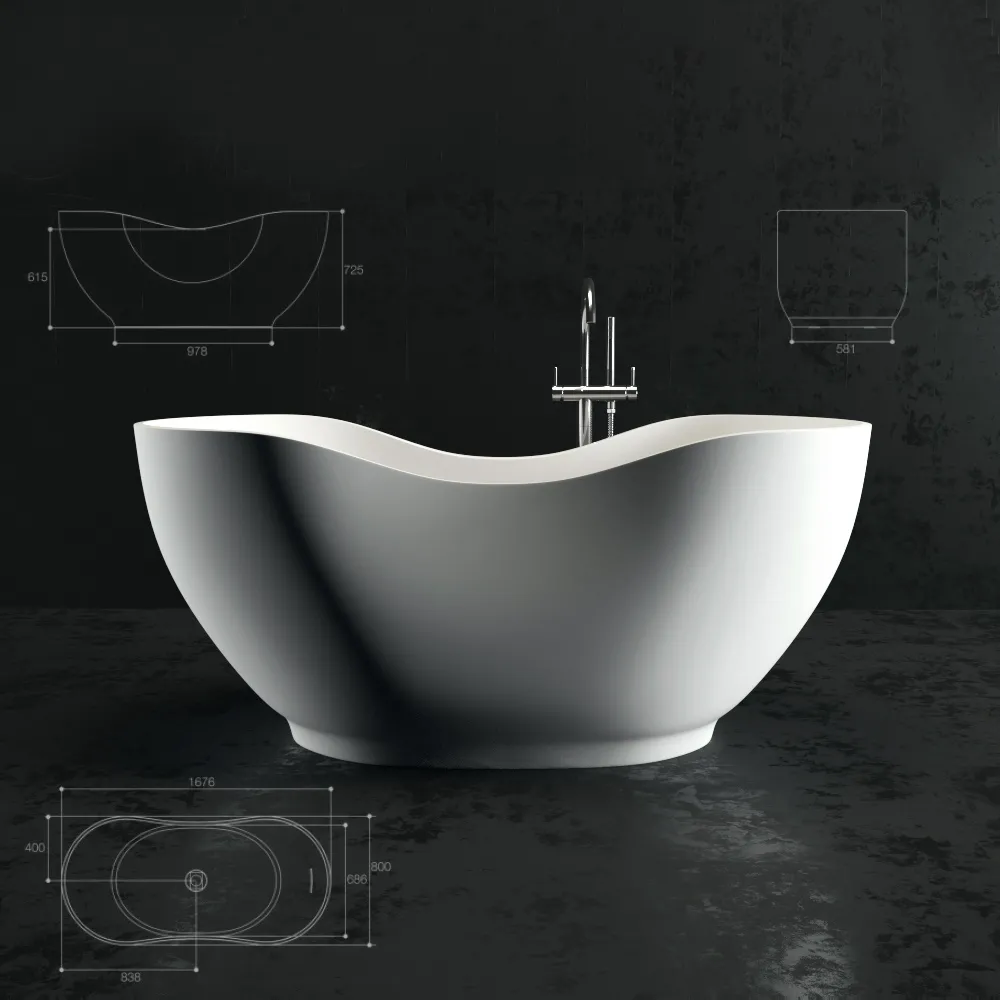 bathroom – Kohler lithocast Abrazo bathtub 01 3ds Max