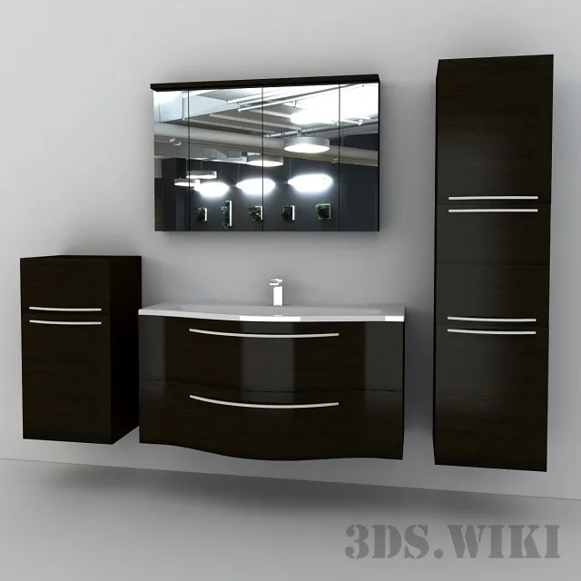 bathroom – Kolpa-San Nayra 120 bathroom furniture 3ds Max