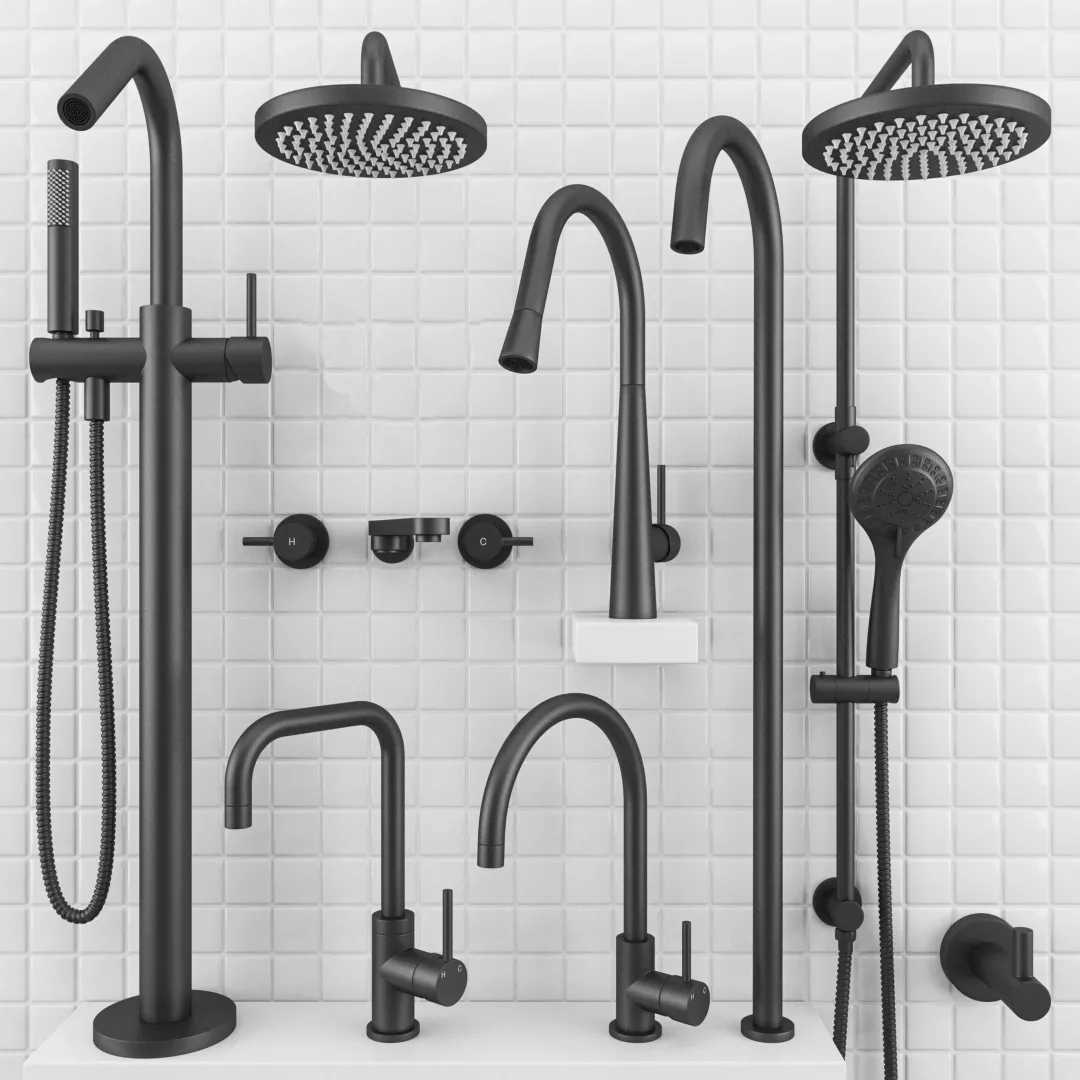 bathroom – Meir Black set 03 3ds Max