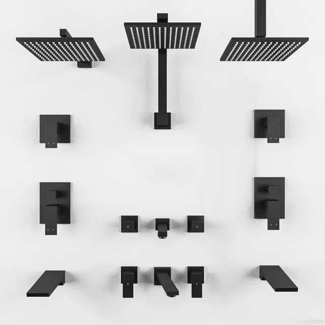 bathroom – Meir Black set 04 3ds Max