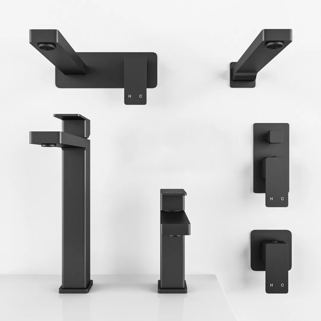 bathroom – Meir black set 17 3ds Max