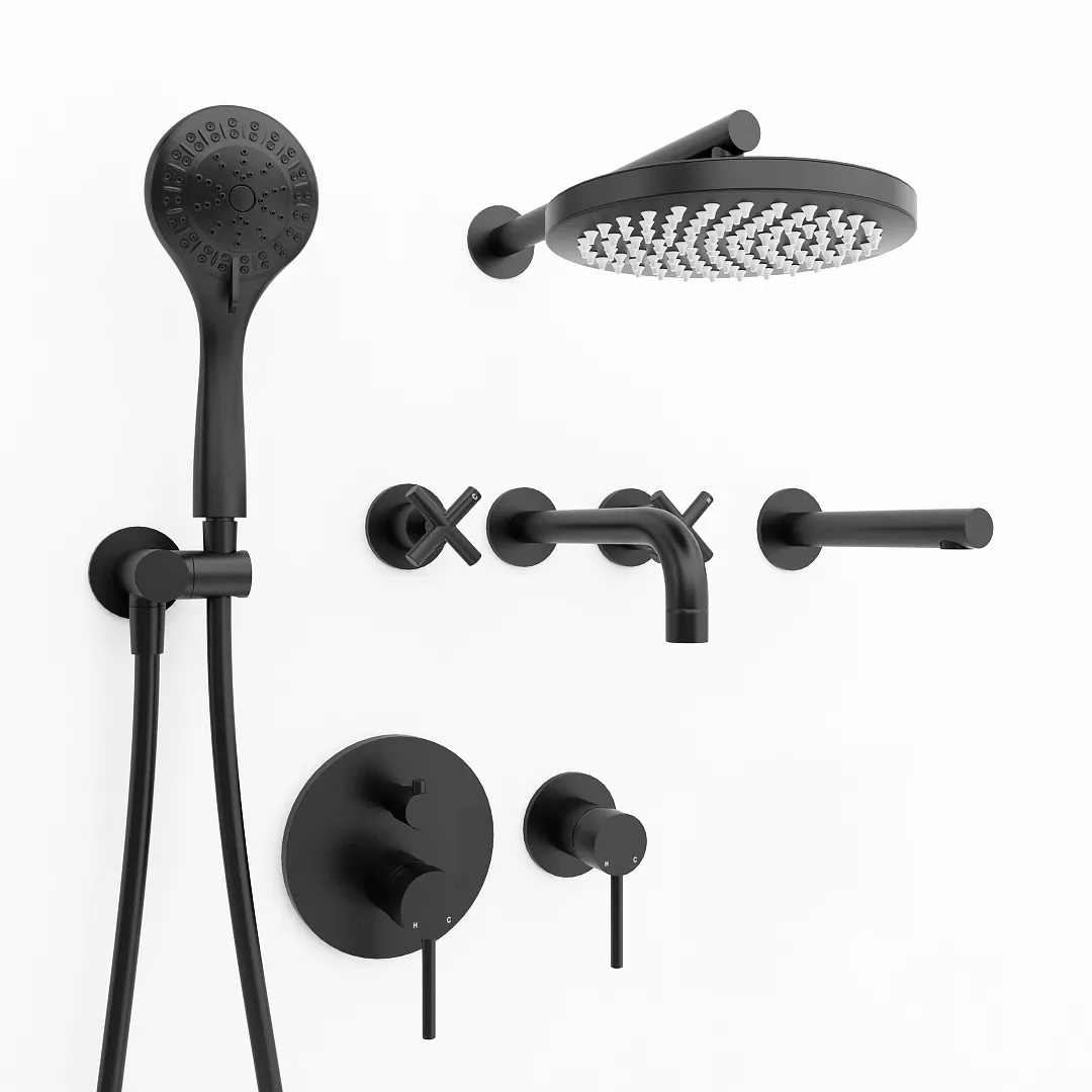 bathroom – Meir Black set 3ds Max