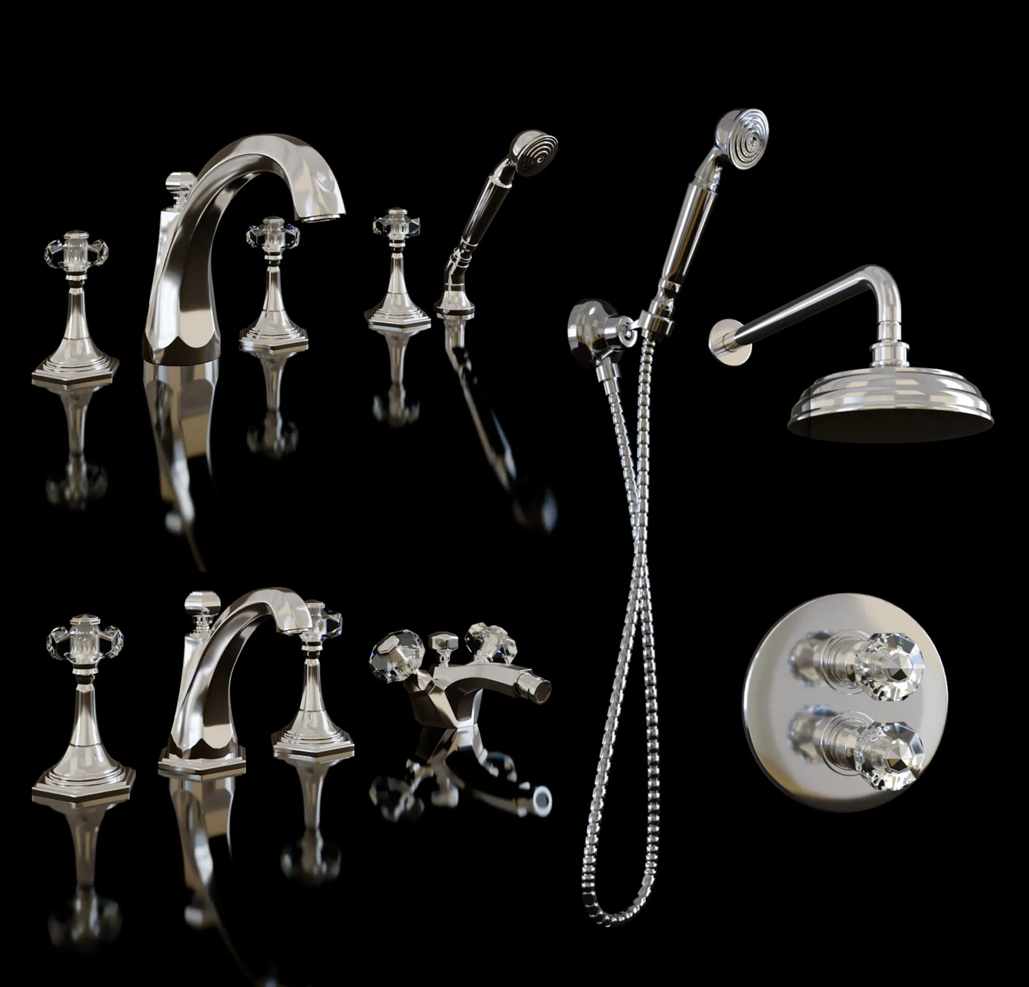 bathroom – Mixers Devon and Devon Excelsior Gemstone 3ds Max