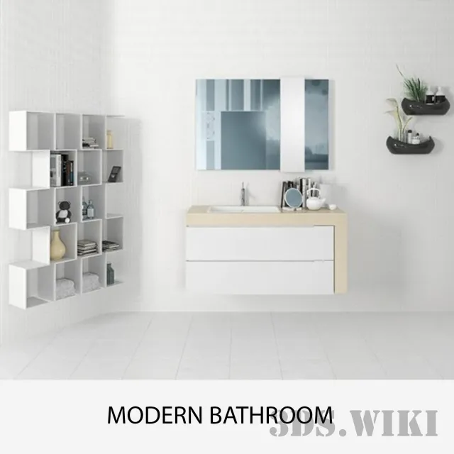 bathroom – Modern set 3ds Max